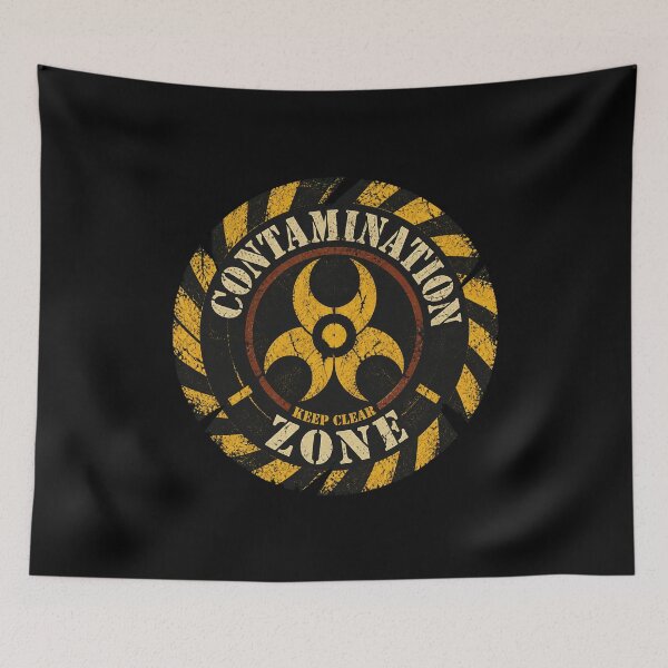 Item preview, Warning Symbols Industrial Hazard Signs – Distressed Caution Graphic designed and sold by AMICO77.