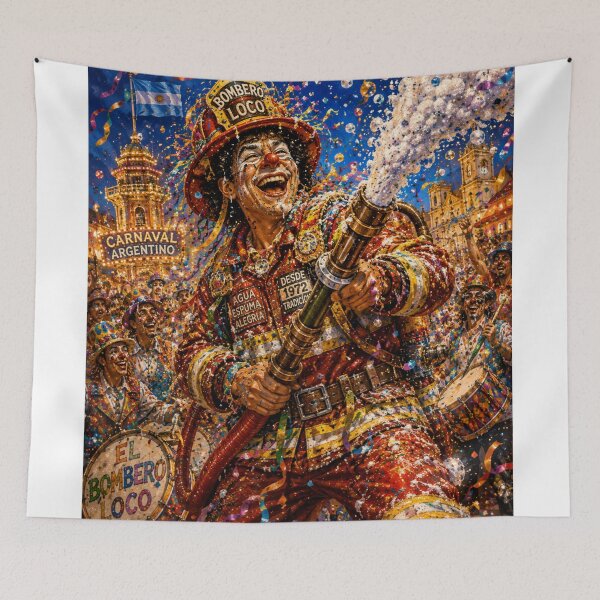 Item preview, The Crazy Fireman – Neighborhood Carnival | Argentine Memories designed and sold by Esencia Argentina.