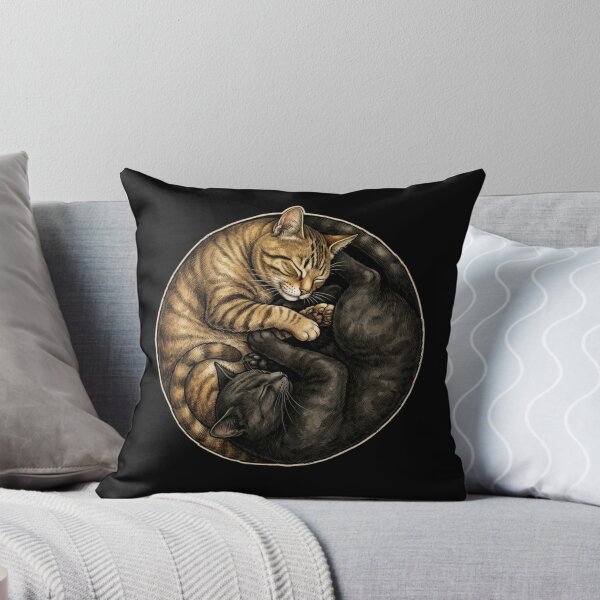 Item preview, Yin Yang Cats Tabby Black Cat Balance Harmony T-Shirt | Cute Cat Lover Zen Graphic Gift designed and sold by Trendably.