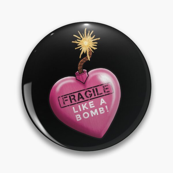 Item preview, Fragile Like a Bomb | Retro Heart designed and sold by Marginally Unhinged.