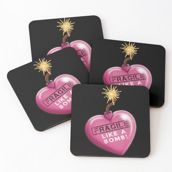 Item preview, Fragile Like a Bomb | Retro Heart designed and sold by Marginally Unhinged.