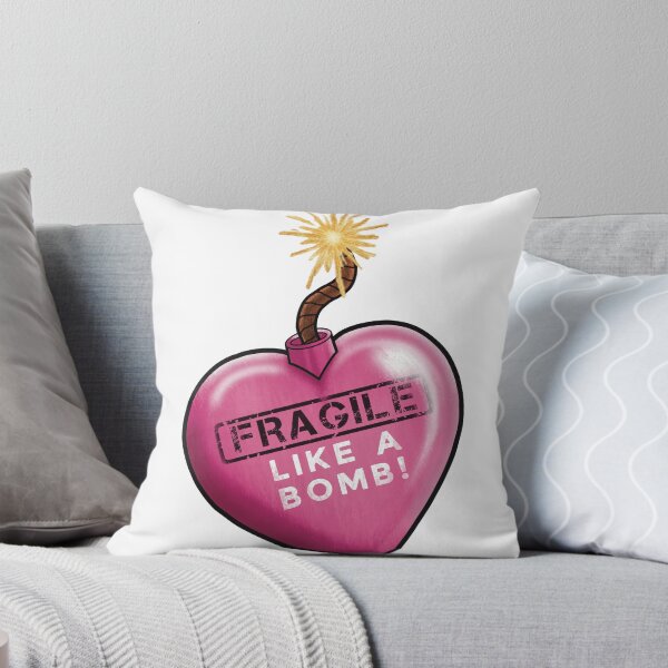 Item preview, Fragile Like a Bomb | Retro Heart designed and sold by Marginally Unhinged.