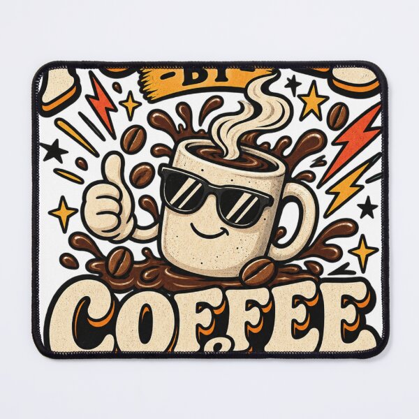 Item preview, Powered by Coffee & Chaos Retro Coffee Mug Funny Coffee Lover Design designed and sold by ArhaanFashions.