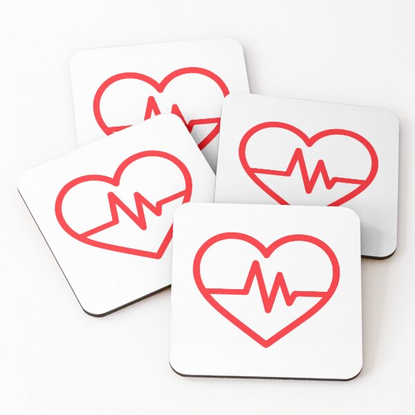 Item preview, Heart ECG Heartbeat EKG Medical Cardiology Love Symbol designed and sold by VectorForge Studio.