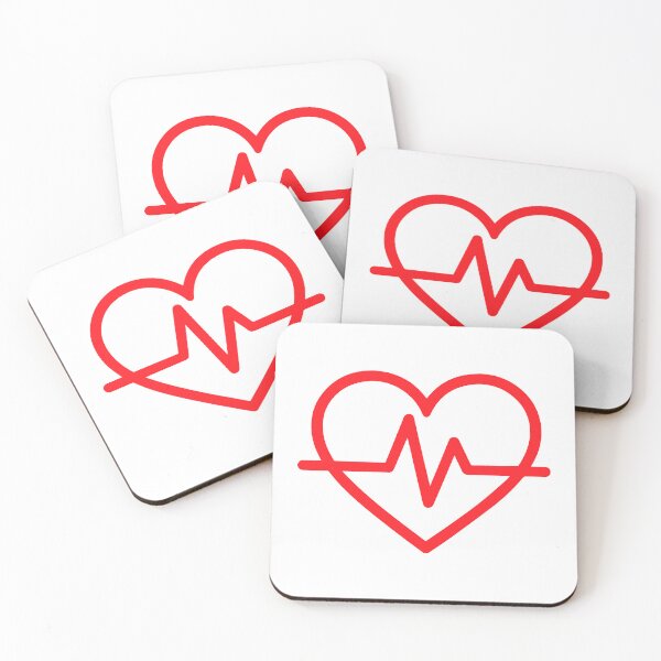 Item preview, Heart ECG Heartbeat EKG Medical Cardiology Love Symbol designed and sold by VectorForge Studio.