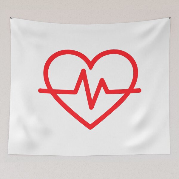 Item preview, Heart ECG Heartbeat EKG Medical Cardiology Love Symbol designed and sold by VectorForge Studio.