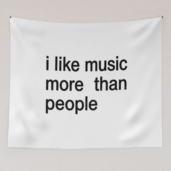 Item preview, I Like Music More Than People Music Lover Introvert designed and sold by Doodleoub.