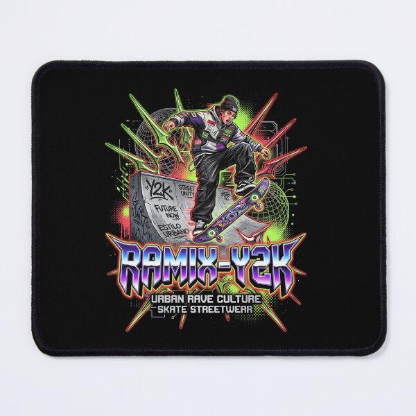 Item preview, RAMIX Y2K Urban Rave Culture Skate Streetwear Neo Tribal Skateboarder designed and sold by RAMIX-Y2K.