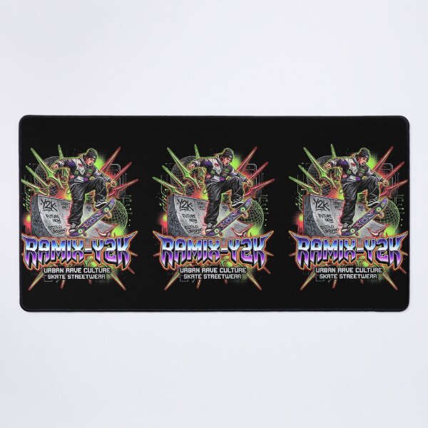 Item preview, RAMIX Y2K Urban Rave Culture Skate Streetwear Neo Tribal Skateboarder designed and sold by RAMIX-Y2K.
