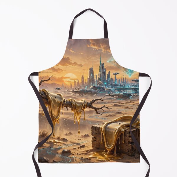 Item preview, Surreal Melting Clock Future Desert Cityscape designed and sold by Surviving Monday Club.