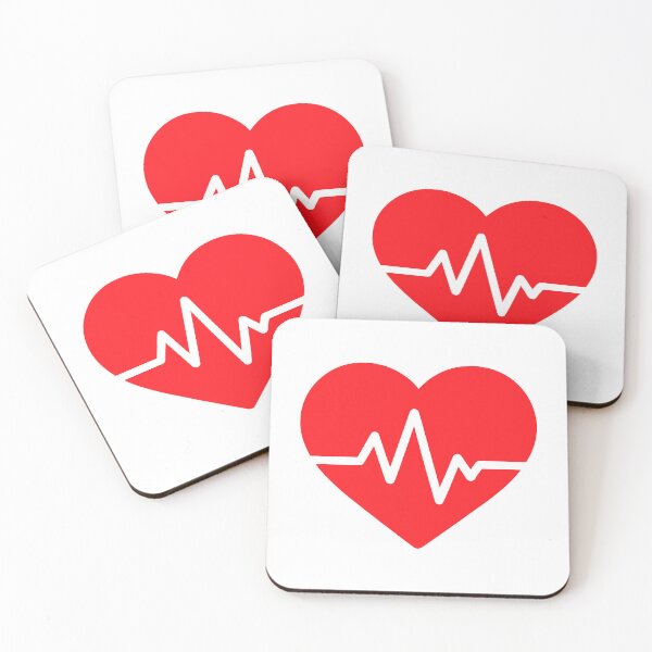 Item preview, Heart ECG Heartbeat EKG Medical Cardiology Love Symbol designed and sold by VectorForge Studio.
