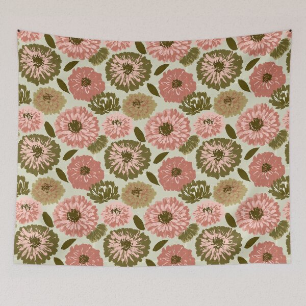 Item preview, Radiant Zinnia Floral  - Botanical Garden Pattern - Gifts For Him designed and sold by RoyalStarsPatts.