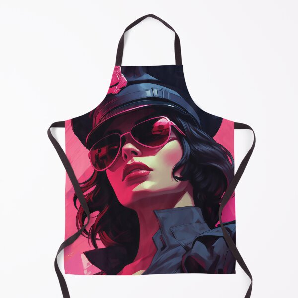 Item preview, Cyberpunk Police Woman in Pink Light designed and sold by DavideXyz.