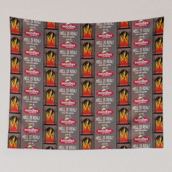 Item preview, Hell is Real and the Gates are at Noodles designed and sold by Tea-and-Books.