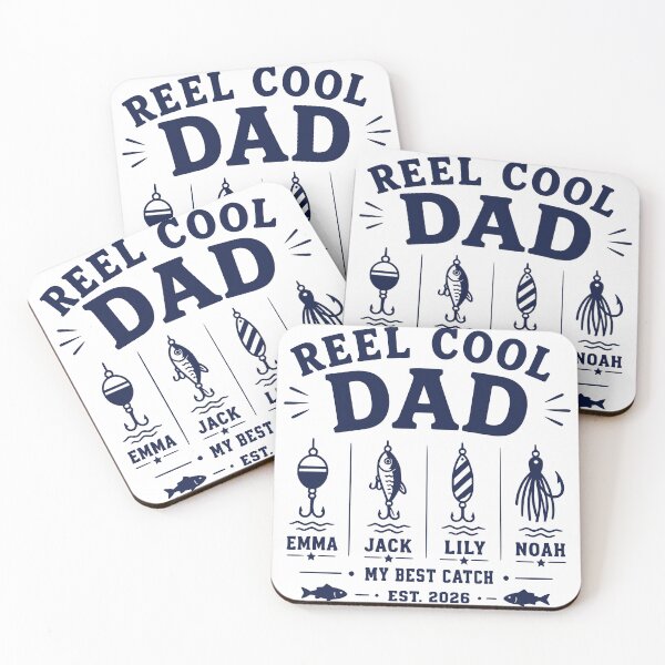 Item preview, Reel Cool Dad Fishing Family Outdoor Design designed and sold by TeeVerse27.