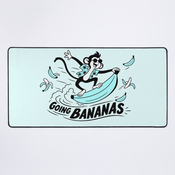Item preview, Going Bananas Surfing Monkey Funny Illustration designed and sold by VIVID COLORS CLUB.