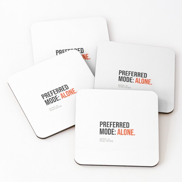 Item preview, Preferred Mode Alone Funny Introvert Battery Quote designed and sold by WittyBrand.