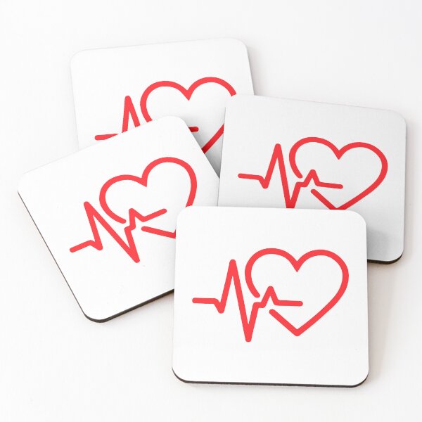 Item preview, Heart ECG Heartbeat EKG Medical Cardiology Love Symbol designed and sold by VectorForge Studio.