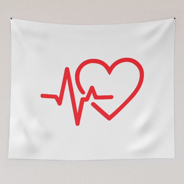 Item preview, Heart ECG Heartbeat EKG Medical Cardiology Love Symbol designed and sold by VectorForge Studio.