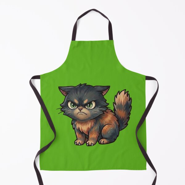 Item preview, Grumpy Fluffy Kitten-Minimalist Brown and Black Cat designed and sold by Northern Glow Art.
