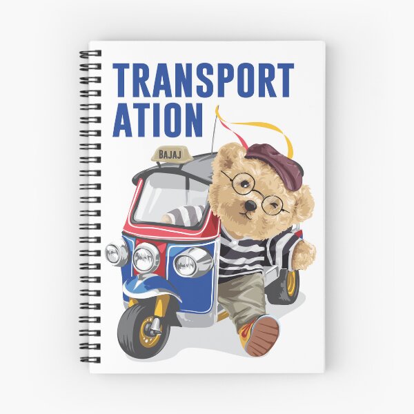 Item preview, Teddy Bear Travel Scooter Illustration designed and sold by merona-design.