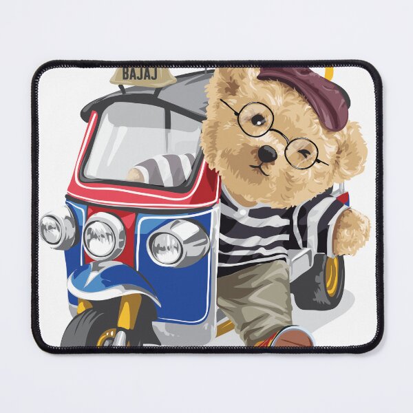 Item preview, Teddy Bear Travel Scooter Illustration designed and sold by merona-design.
