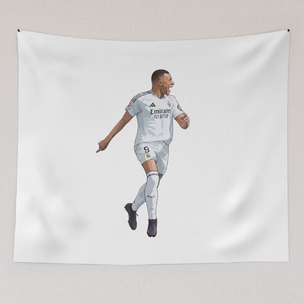 Item preview, Kylian Mbappe Real Madrid Vector Art - Celebration Goal Illustration designed and sold by annaarthk.