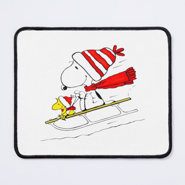 Item preview, Snoopy Woodstock Sledding Winter Holiday Fun designed and sold by meomigvelf.