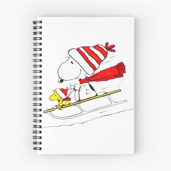 Item preview, Snoopy Woodstock Sledding Winter Holiday Fun designed and sold by meomigvelf.