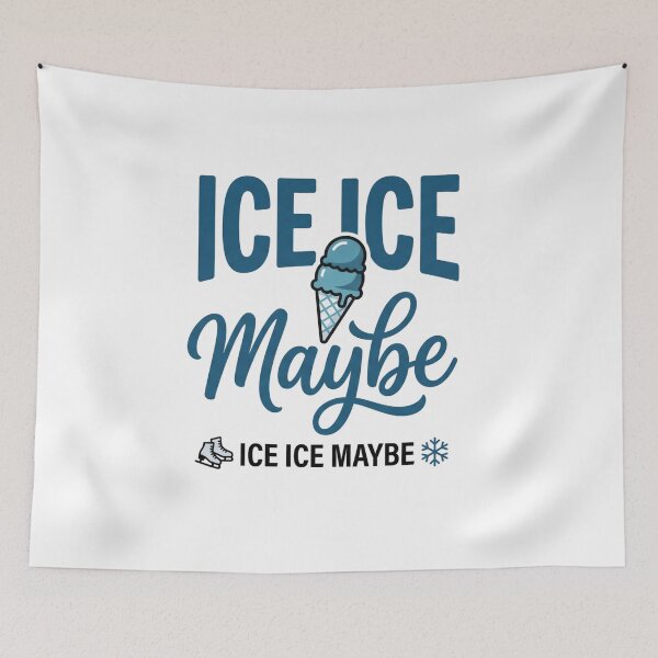 Item preview, Ice Ice Maybe — Funny Canadian Winter T-Shirt | Ice Cream & Skating Pun Tee designed and sold by Canadian Spirit.
