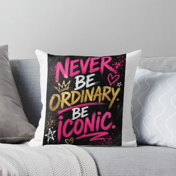 Item preview, Never Be Ordinary Be Iconic Gold Pink Brush Lettering Quote designed and sold by Autumnn01.