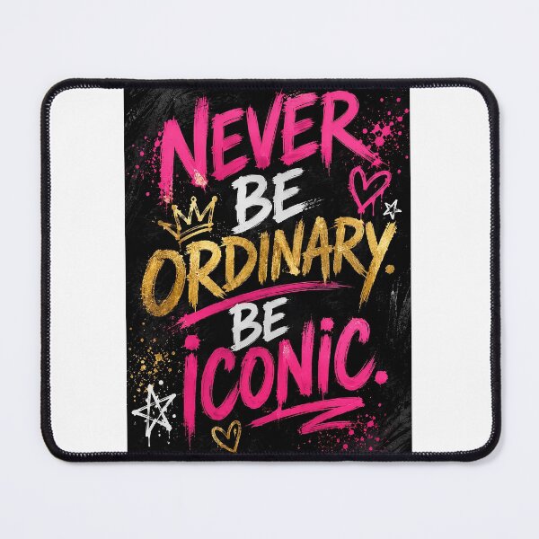 Item preview, Never Be Ordinary Be Iconic Gold Pink Brush Lettering Quote designed and sold by Autumnn01.