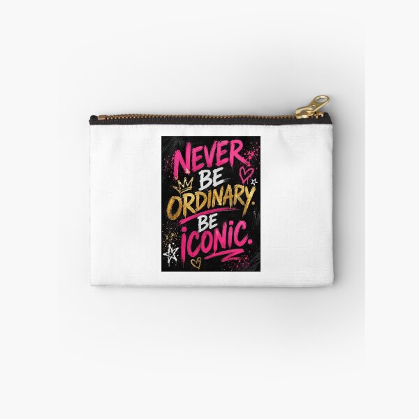 Item preview, Never Be Ordinary Be Iconic Gold Pink Brush Lettering Quote designed and sold by Autumnn01.