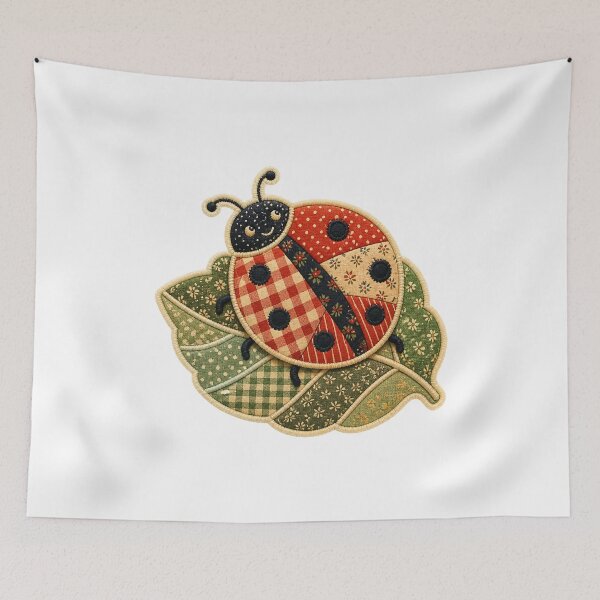 Item preview, Cute Small Ladybug – Cottagecore Botanical Lucky Bug Design designed and sold by AMICO77.