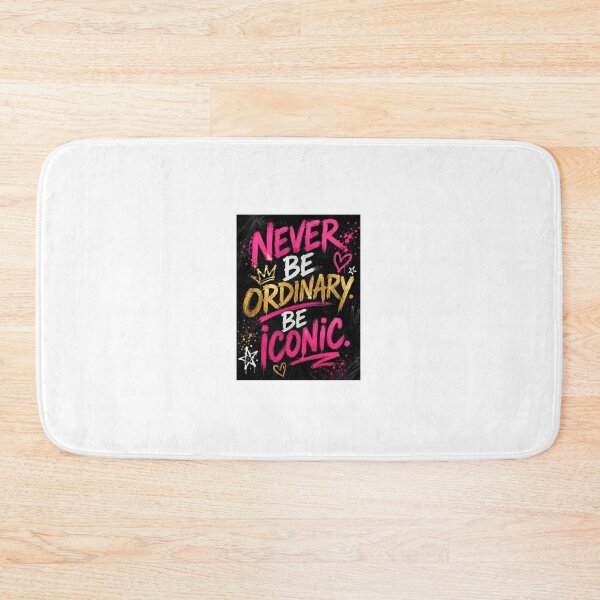Item preview, Never Be Ordinary Be Iconic Gold Pink Brush Lettering Quote designed and sold by Autumnn01.