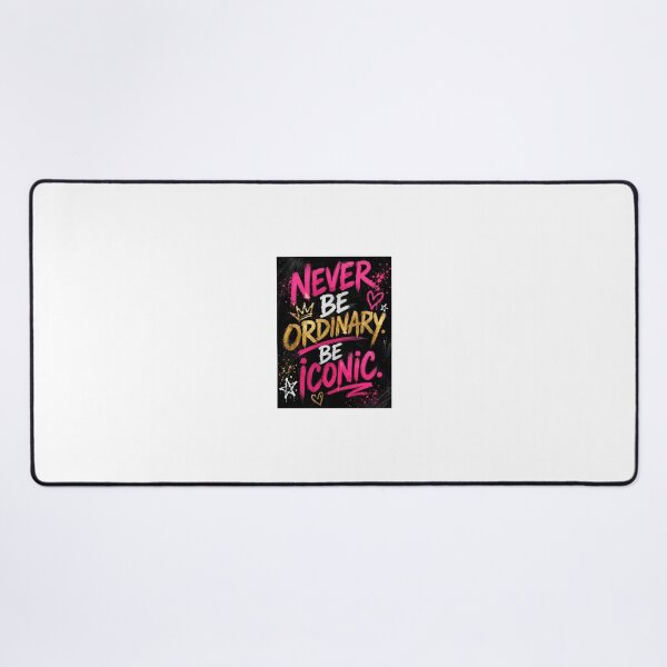 Item preview, Never Be Ordinary Be Iconic Gold Pink Brush Lettering Quote designed and sold by Autumnn01.