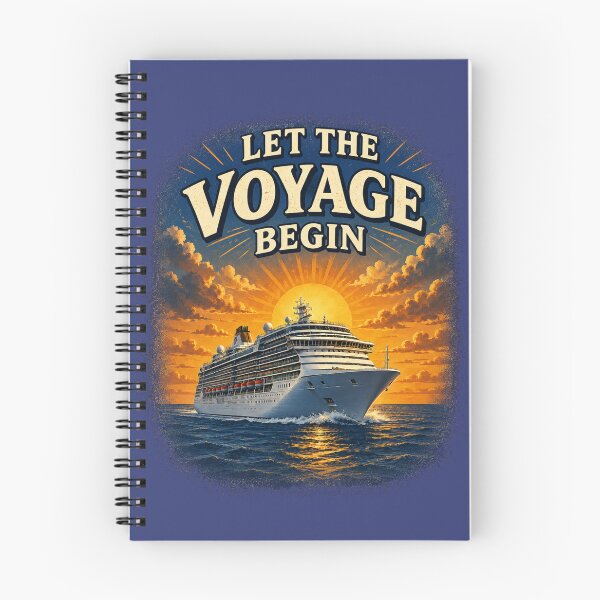 Item preview, Let The Voyage Begin – Cruise Ship Sunset Travel Design designed and sold by Alpine-Ink.