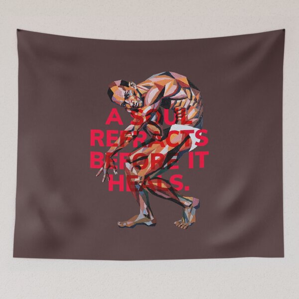 Item preview, "A Soul Refracts Before It Heals" - Cubist Male Figure Modern Art designed and sold by gayishdesign.