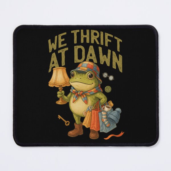 Item preview, We Thrift at Dawn Frog, Funny Thrifting Vintage Collector, Cute Cottagecore Frog Design designed and sold by Trendvia .