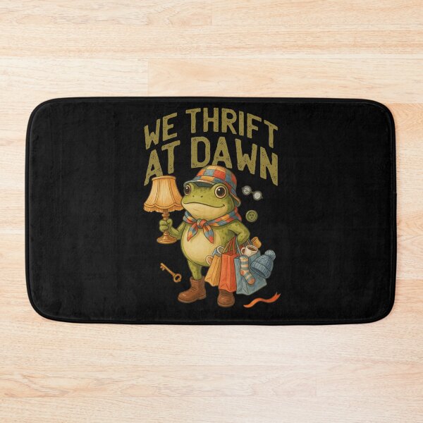 Item preview, We Thrift at Dawn Frog, Funny Thrifting Vintage Collector, Cute Cottagecore Frog Design designed and sold by Trendvia .