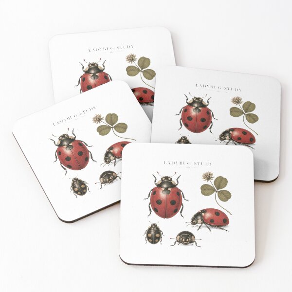 Item preview, Cute Small Ladybug – Cottagecore Botanical Lucky Bug Design designed and sold by AMICO77.