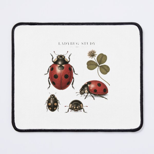 Item preview, Cute Small Ladybug – Cottagecore Botanical Lucky Bug Design designed and sold by AMICO77.