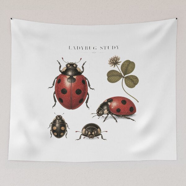 Item preview, Cute Small Ladybug – Cottagecore Botanical Lucky Bug Design designed and sold by AMICO77.