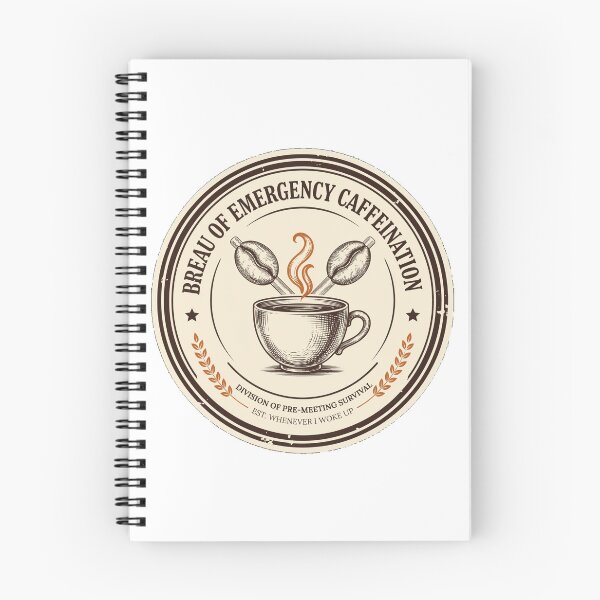 Item preview, Bureau of Emergency Caffeination - Funny Coffee Lover Badge designed and sold by HeeShirt.