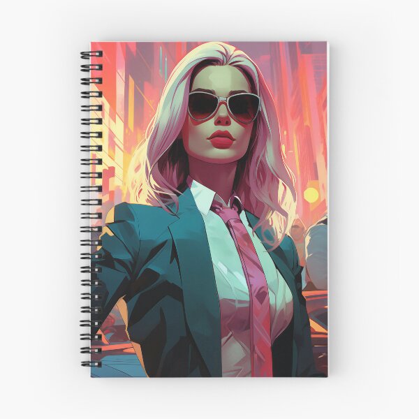 Item preview, Blonde Businesswoman in a Neon Street designed and sold by DavideXyz.