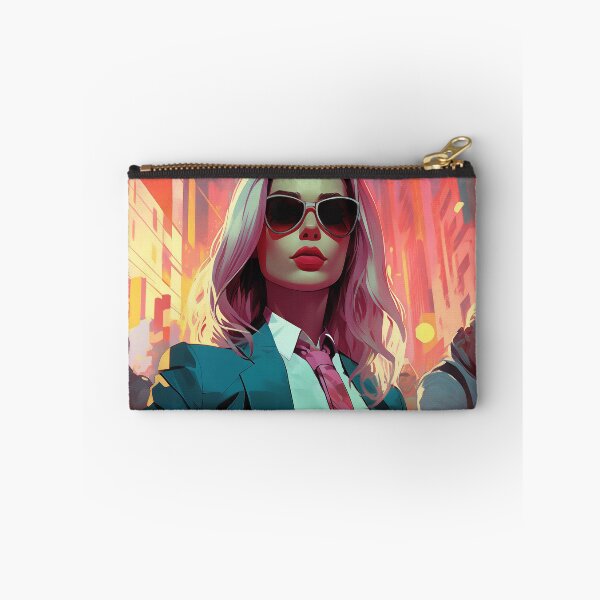 Item preview, Blonde Businesswoman in a Neon Street designed and sold by DavideXyz.