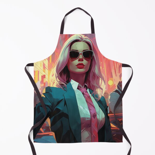 Item preview, Blonde Businesswoman in a Neon Street designed and sold by DavideXyz.