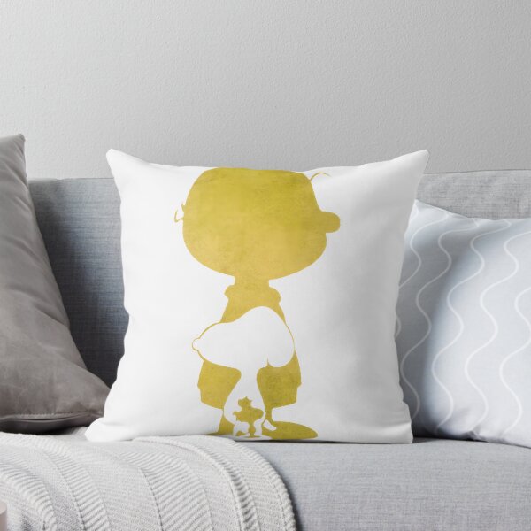 Item preview, Vintage Yellow Charlie Brown & Snoopy Silhouette Art designed and sold by meomigvelf.