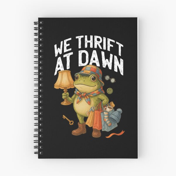 Item preview, We Thrift at Dawn Frog, Funny Thrifting Vintage Collector, Cute Cottagecore Frog Design designed and sold by Trendvia .