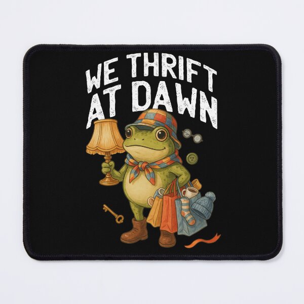 Item preview,  We Thrift at Dawn Frog, Funny Thrifting Vintage Collector, Cute Cottagecore Frog Design designed and sold by Trendvia .